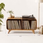 Handcrafted Natural Wood Record Player Stand – Custom Turntable Storage Cabinet - Image 2