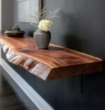 Floating Wall Shelf – Custom Live Edge Long Floating Display Shelf - Image 2