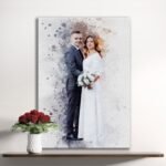 Custom Anniversary Watercolor Portrait - Image 2
