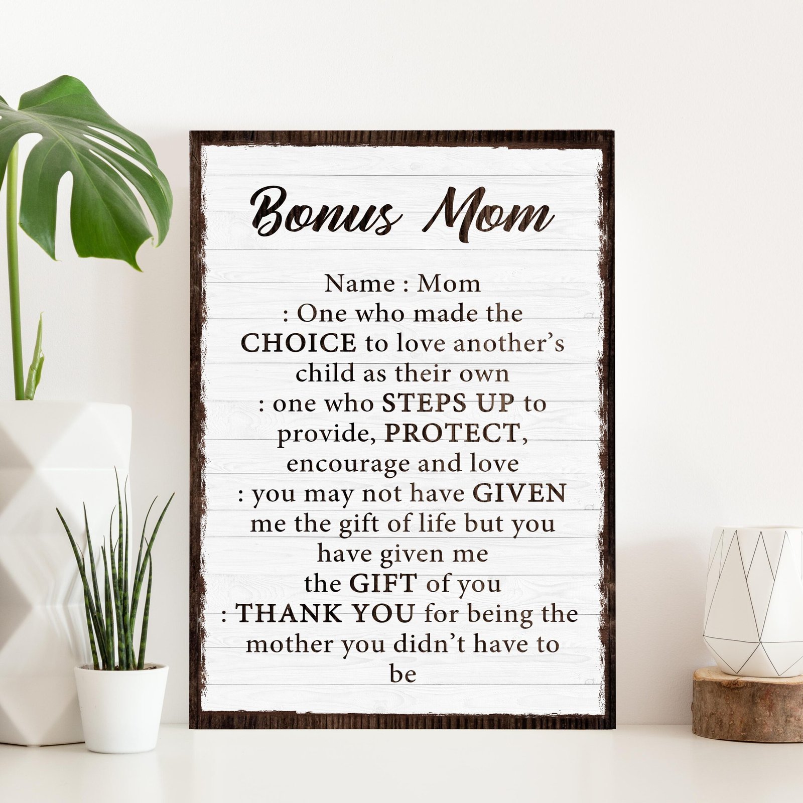 BonusmomcustomizedSign1_ce777296-091e-4bf7-9e3d-913e20886c5b.jpg Bonus Mom Customized Sign II - Image 1