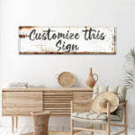 Custom Rustic Canvas Sign