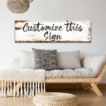 Custom Rustic Canvas Sign - Image 2