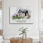 Custom House Watercolor Portrait - Image 3