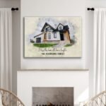 Custom House Watercolor Portrait - Image 2