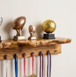 Custom Live Edge Medal Display Shelf – Meaningful Gift for Sports-Loving Father - Image 4