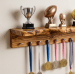 Custom Live Edge Medal Display Shelf – Meaningful Gift for Sports-Loving Father - Image 3