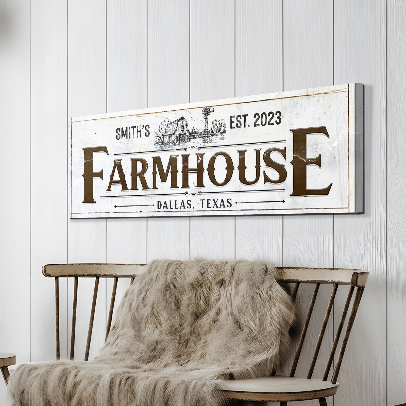 CustomRusticFarmhouseSign1.jpg Custom Rustic Farmhouse Sign II - Image 1