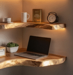 Custom Rustic Wooden Corner Shelf For Every Room - Image 4