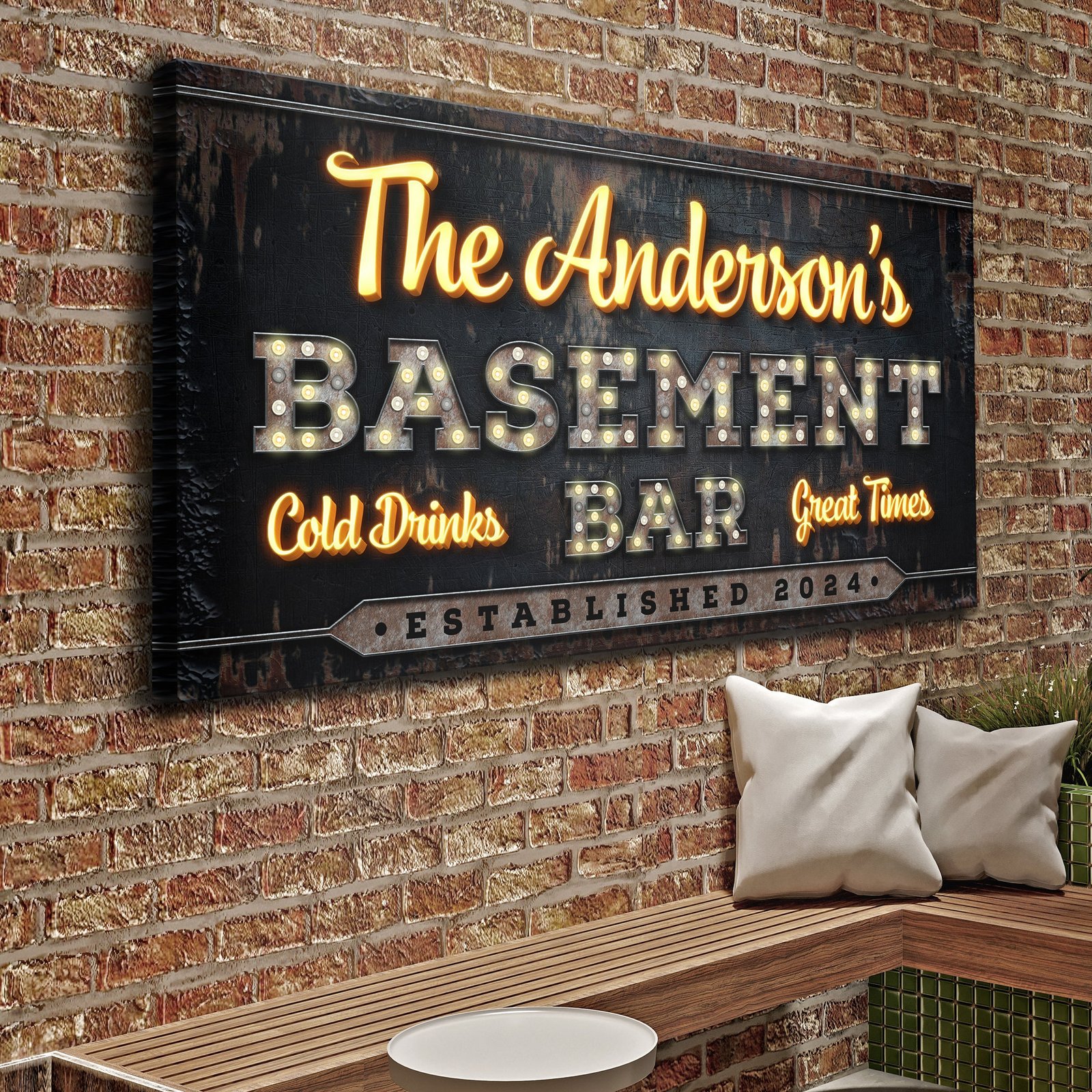 CustomVintageRustBasementBar1_46513d36-4b73-4bc1-9b0a-306b1f6df4d5.jpg Custom Vintage Rust Basement Bar Sign III - Image 1