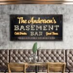 Custom Vintage Rust Basement Bar Sign III - Image 3