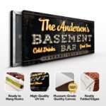 Custom Vintage Rust Basement Bar Sign III - Image 4