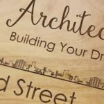 Engraved Name Plates For Architects - Hanging Wooden Sign - Image 5