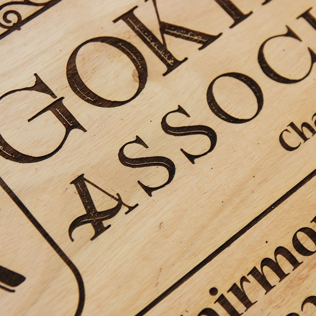 Office Name Plate For Chartered Accountants - Hanging Wooden Sign - Image 2