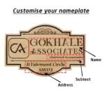 Office Name Plate For Chartered Accountants - Hanging Wooden Sign - Image 3