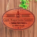 Large Name Plate For Navy Officers - Hanging Wooden Sign - Image 2