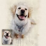 Pet Watercolor Portrait Custom Wall Art - Image 4