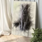 Pet Watercolor Portrait Custom Wall Art - Image 5
