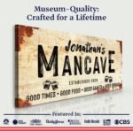 Good Times Personalized Man Cave Sign: Custom Bar Signs for Home Bar – Perfect Man Cave Wall Decor - Image 3