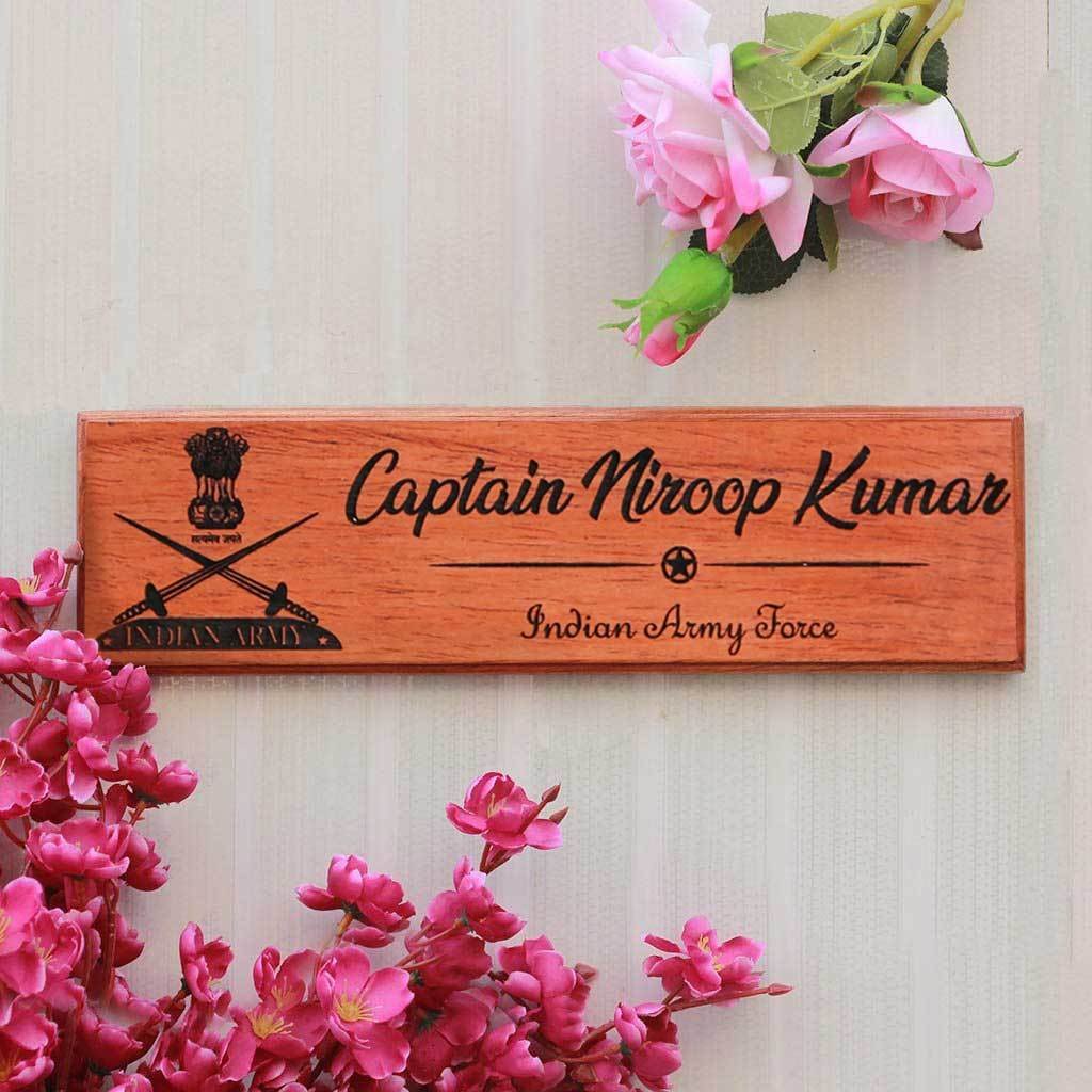 Personalized Wooden Name Plates for Army Officers - Image 3