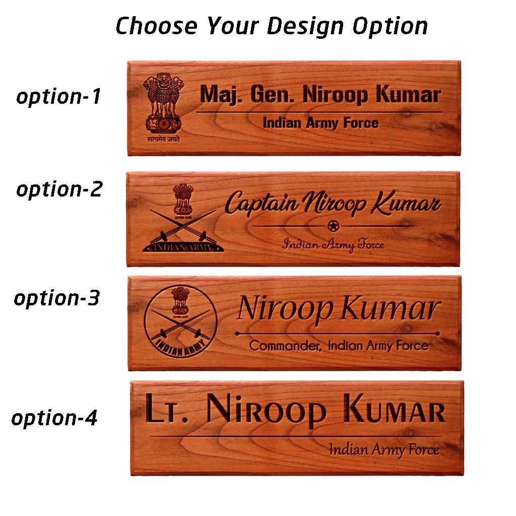 Personalized Wooden Name Plates for Army Officers - Image 5