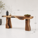 Rustic Live Edge Wooden Console Table – Custom Farmhouse Entryway Dresser - Image 2