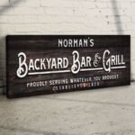 Custom Backyard Bar and Grill Sign: Custom Bar Signs for Home Bar – Perfect for Outdoor Man Cave Decor - Image 2