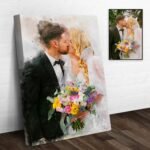 Custom Wedding Watercolor Portrait