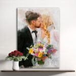 Custom Wedding Watercolor Portrait - Image 2
