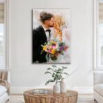 Custom Wedding Watercolor Portrait - Image 3