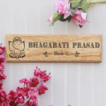 Auspicious Home Name Plate - Personalized Wooden Nameplate - Image 4