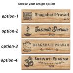 Auspicious Home Name Plate - Personalized Wooden Nameplate - Image 5