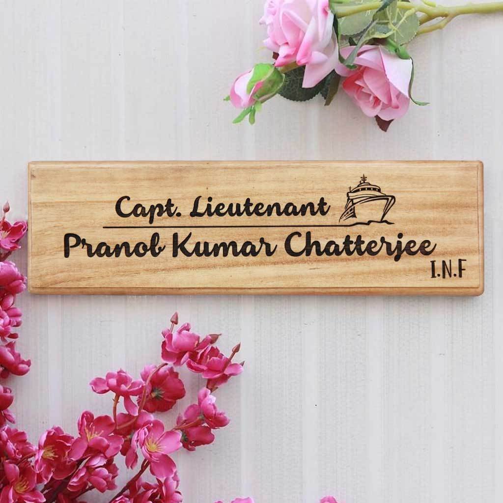 Personalized Wooden Name Plates for Navy Officers - Image 2