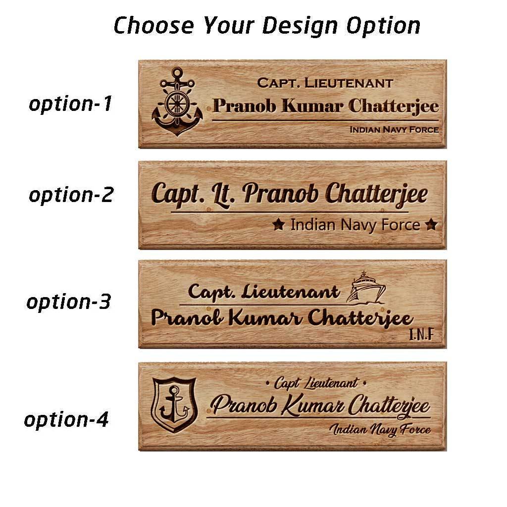 Personalized Wooden Name Plates for Navy Officers - Image 3