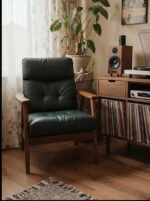 Handcrafted Record Player Stand – Natural Wood Turntable Station with Storage, Customizable Record Cube Organizer - Image 5