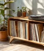 Handcrafted Natural Wood Record Player Stand – Custom Turntable Storage Cabinet - Image 4