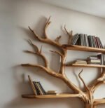 Handcrafted Tree Branch Bookshelf: Custom Wall-Mounted Floating Shelf - Image 3