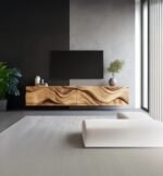 Custom Live Edge TV Stand – Rustic Floating TV Cabinet, Handmade Farmhouse Console, Unique Storage Furniture - Image 2