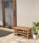 Oak Shoe Bench with Storage – Handmade Custom Entryway Shoe Rack - Image 4