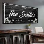 Family Gothic Skull Sign - Customized Modern Gothic Decor For Living Room - Image 5