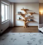 Custom Solid Wood Tree-Shaped Bookshelf – Vintage Wood Home Decor - Image 5
