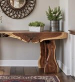 Rustic Live Edge Wooden Console Table – Custom Farmhouse Entryway Dresser - Image 3