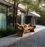 Handcrafted Solid Wood Bench – Indoor & Outdoor Custom Seating with Live Edge - Image 5