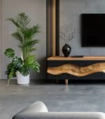 Farmhouse TV Console – Handmade Rustic Solid Wood TV Cabinet, Custom Antique Stand - Image 3