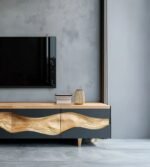 Farmhouse TV Console – Handmade Rustic Solid Wood TV Cabinet, Custom Antique Stand - Image 4
