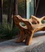 Handcrafted Solid Wood Bench – Indoor & Outdoor Custom Seating with Live Edge - Image 3