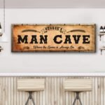 Personalized Man Cave Sign: Rustic Man Cave Sign for Custom Bar Signs or Home Bar - Image 2