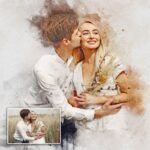 Gift For Spouse Watercolor Portrait Custom Wall Art - Image 2
