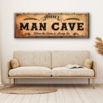 Personalized Man Cave Sign: Rustic Man Cave Sign for Custom Bar Signs or Home Bar - Image 3