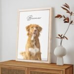 Custom Pet Memorial Portrait Watercolor Sign - Image 2