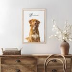 Custom Pet Memorial Portrait Watercolor Sign - Image 3